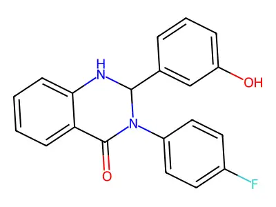 3-(4-Fluorophenyl)-2-(3-hydroxyphenyl)-1,2-dihydroquinazolin-4-one structure