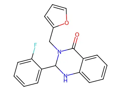 2-(2-Fluorophenyl)-3-(furan-2-ylmethyl)-1,2-dihydroquinazolin-4-one structure
