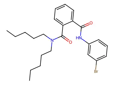 N'-(3-bromophenyl)-N,N-dipentylbenzene-1,2-dicarboxamide structure