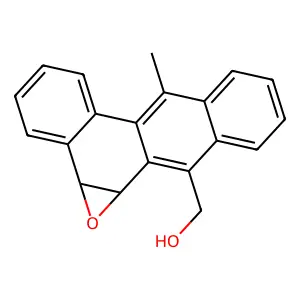 1a,11b-Dihydro-6-methylbenz(3,4)anthra(1,2-b)oxirene-11-methanol structure