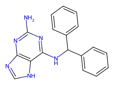 6-N-benzhydryl-7H-purine-2,6-diamine structure