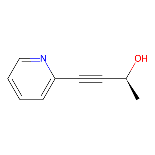 (2S)-4-pyridin-2-ylbut-3-yn-2-ol structure