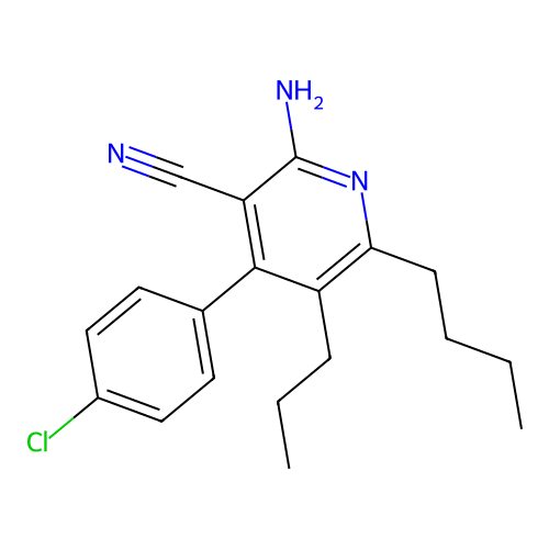 2-Amino-6-butyl-4-(4-chlorophenyl)-5-propylpyridine-3-carbonitrile structure