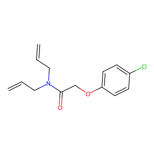 N,N-diallyl-2-(4-chlorophenoxy)acetamide structure