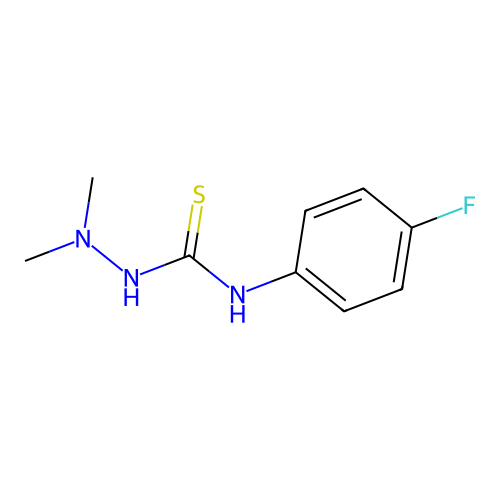 N-(4-fluorophenyl)-2,2-dimethylhydrazinecarbothioamide structure