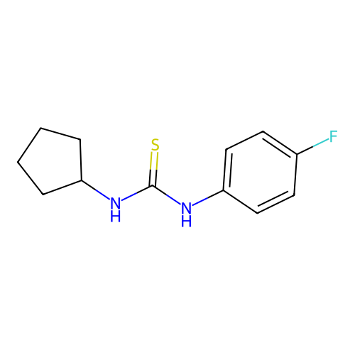 1-Cyclopentyl-3-(4-fluorophenyl)thiourea structure