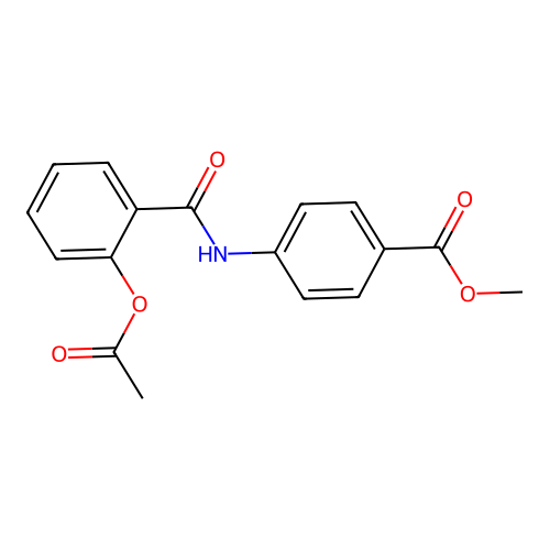 Methyl 4-({[2-(acetyloxy)phenyl]carbonyl}amino)benzoate structure