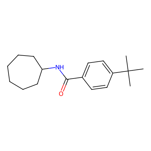 4-tert-butyl-N-cycloheptylbenzamide structure
