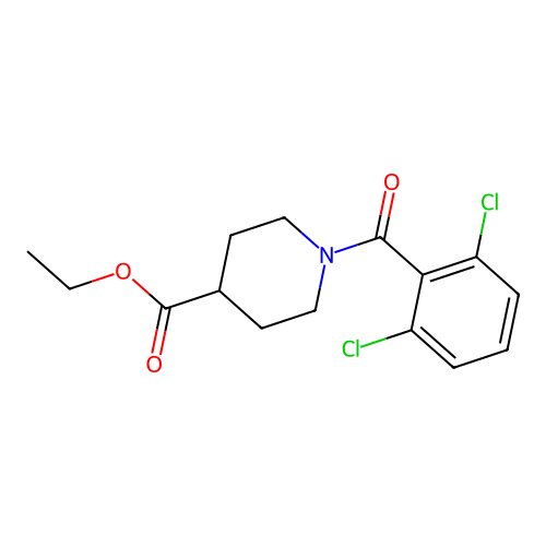 Ethyl 1-(2,6-dichlorobenzoyl)piperidine-4-carboxylate structure
