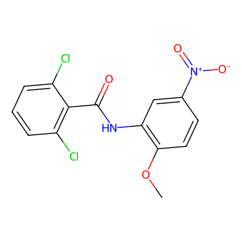 2,6-dichloro-N-(2-methoxy-5-nitrophenyl)benzamide structure