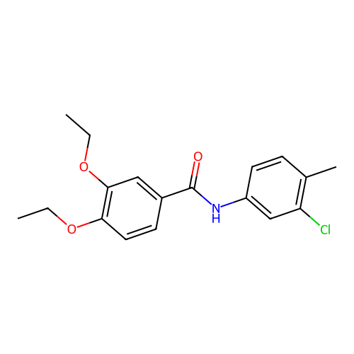 N-(3-chloro-4-methylphenyl)-3,4-diethoxybenzamide structure