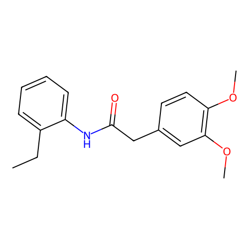 2-(3,4-dimethoxyphenyl)-N-(2-ethylphenyl)acetamide structure