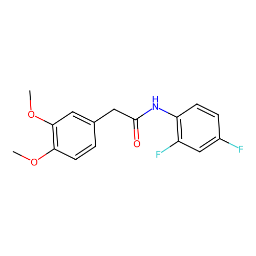 N-(2,4-difluorophenyl)-2-(3,4-dimethoxyphenyl)acetamide structure
