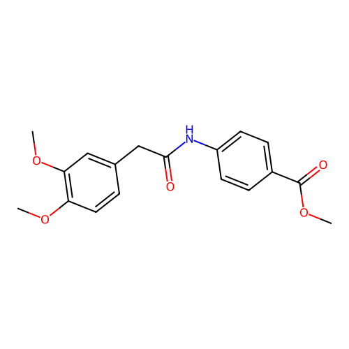 Methyl 4-{[(3,4-dimethoxyphenyl)acetyl]amino}benzoate structure