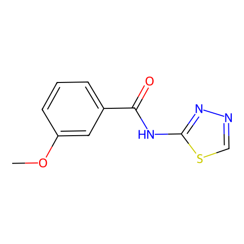 3-methoxy-N-(1,3,4-thiadiazol-2-yl)benzamide structure