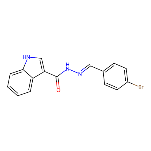 N'-(4-bromobenzylidene)-1H-indole-3-carbohydrazide structure