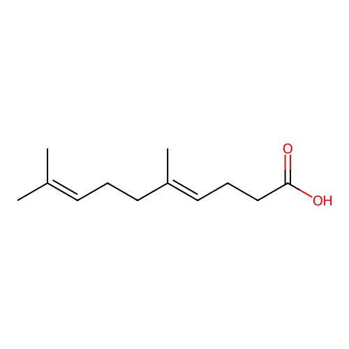 5,9-Dimethyl-4,8-decadienoic acid structure
