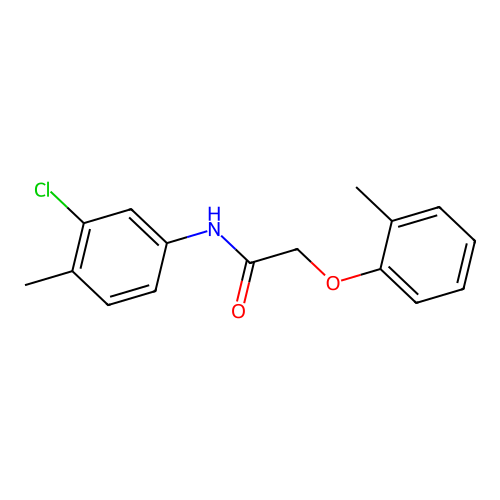 N-(3-chloro-4-methylphenyl)-2-(2-methylphenoxy)acetamide structure