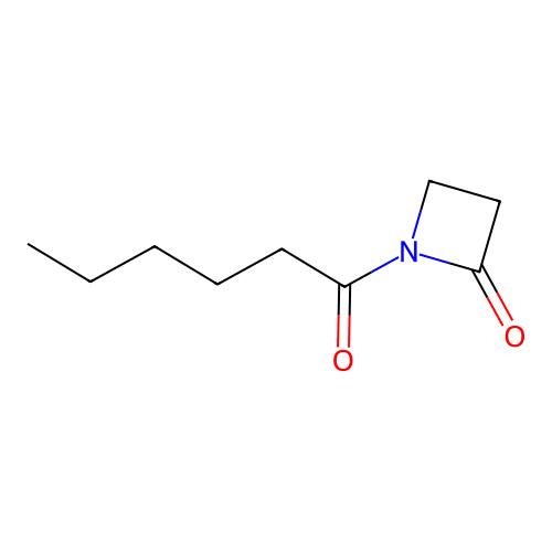 1-Hexanoylazetidin-2-one structure