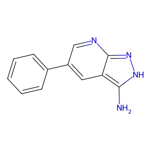 5-phenyl-1H-pyrazolo[3,4-b]pyridin-3-amine structure