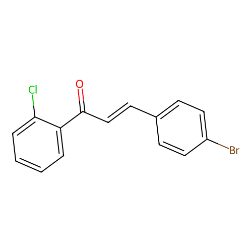 (2E)-3-(4-Bromophenyl)-1-(2-chlorophenyl)prop-2-en-1-one structure