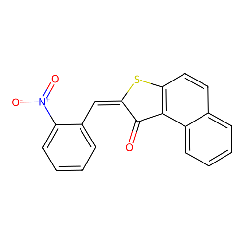 (2E)-2-[(2-nitrophenyl)methylidene]benzo[e][1]benzothiol-1-one structure