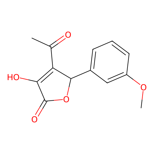 4-acetyl-3-hydroxy-5-(3-methoxyphenyl)-2(5H)-furanone structure