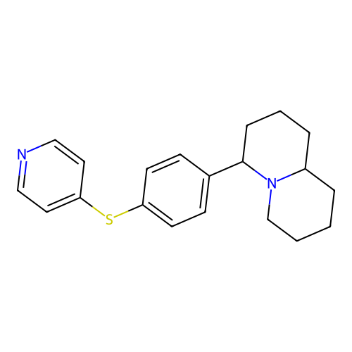 2H-Quinolizine, octahydro-4-[4-(4-pyridinylthio)phenyl]- structure