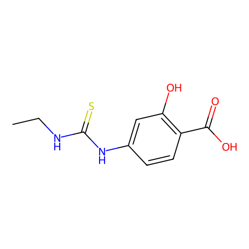 4-{[(Ethylamino)thioxomethyl]amino}-2-hydroxybenzoic acid structure