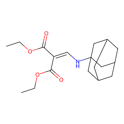 Diethyl 2-[(adamantanylamino)methylene]propane-1,3-dioate structure