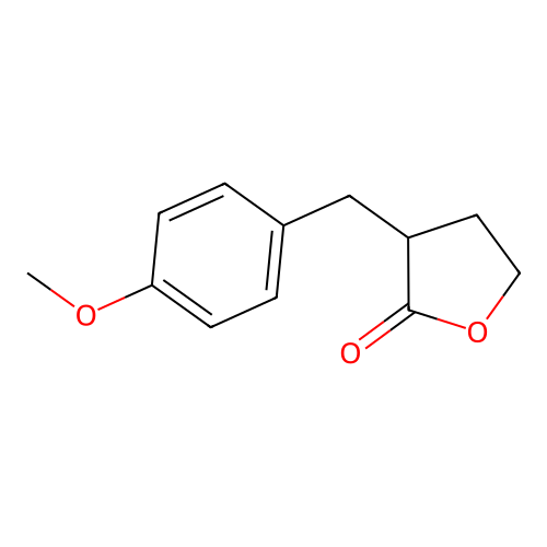 3-(4-methoxybenzyl)dihydro-2(3H)-furanone structure