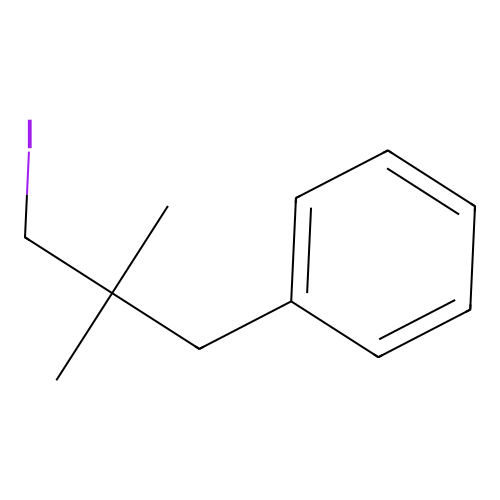 Benzene, (3-iodo-2,2-dimethylpropyl)- structure