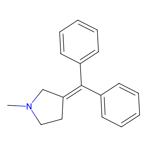 3-(Diphenylmethylene)-1-methylpyrrolidine structure