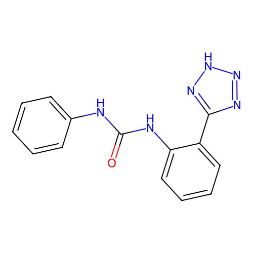 1-phenyl-3-[2-(2H-tetrazol-5-yl)phenyl]urea structure