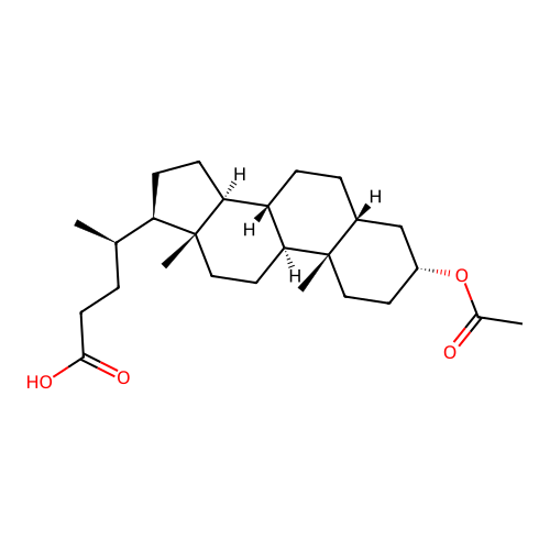 (3beta,5beta,9beta)-3-(Acetyloxy)cholan-24-Oic Acid structure