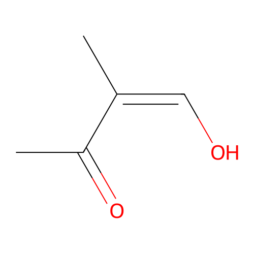 (Z)-4-hydroxy-3-methylbut-3-en-2-one structure