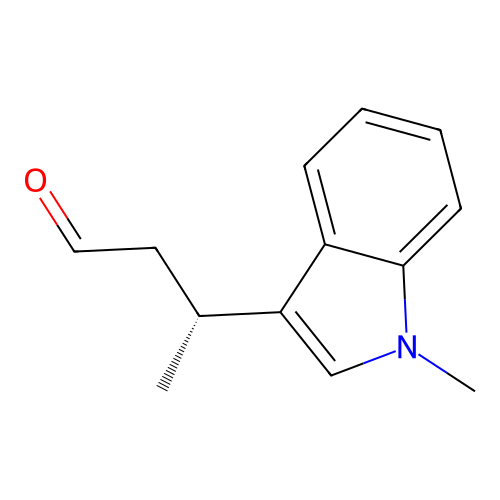 (3R)-(-)-3-(1-Methyl-1H-indol-3-yl)butyraldehyde structure