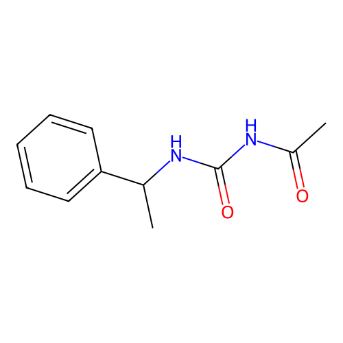 N-[(1-phenylethyl)carbamoyl]acetamide structure