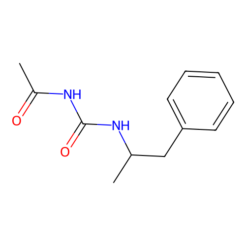 N-[(1-phenylpropan-2-yl)carbamoyl]acetamide structure