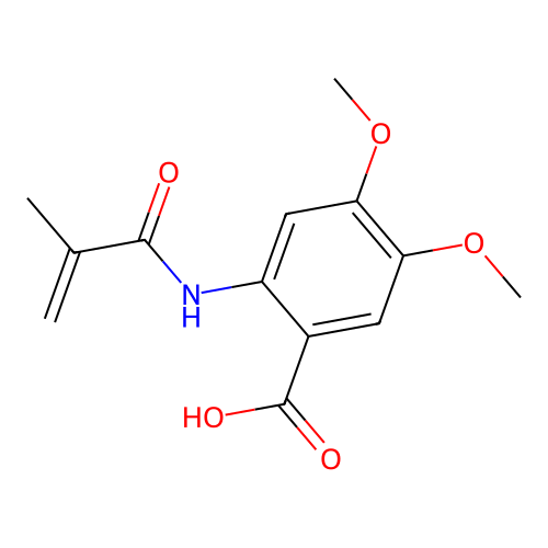 4,5-Dimethoxy-2-[(2-methylacryloyl)amino]benzoic acid structure