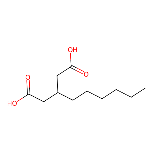 3-hexylpentanedioic Acid structure
