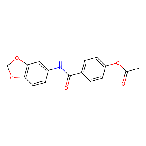 4-(1,3-Benzodioxol-5-ylcarbamoyl)phenyl acetate structure
