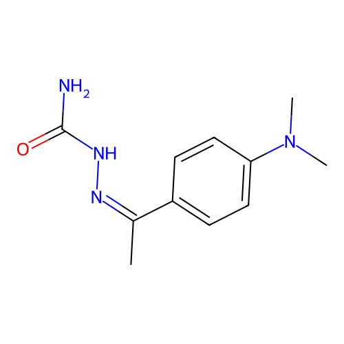 [(Z)-1-[4-(dimethylamino)phenyl]ethylideneamino]urea structure