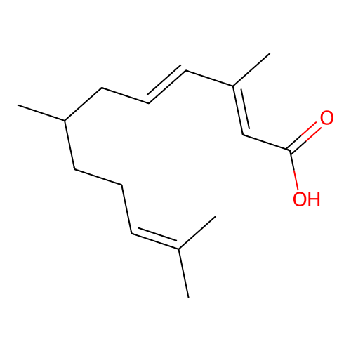 3,7,11-Trimethyldodeca-2,4,10-trienoic acid structure