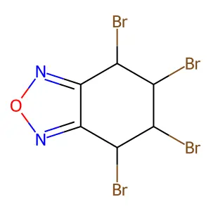 4,5,6,7-Tetrabromo-4,5,6,7-tetrahydro-2,1,3-benzoxadiazole structure
