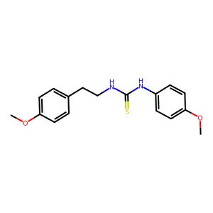 N-(4-methoxyphenyl)-N'-[2-(4-methoxyphenyl)ethyl]thiourea structure