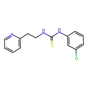 N-(3-chlorophenyl)-N'-[2-(2-pyridinyl)ethyl]thiourea structure