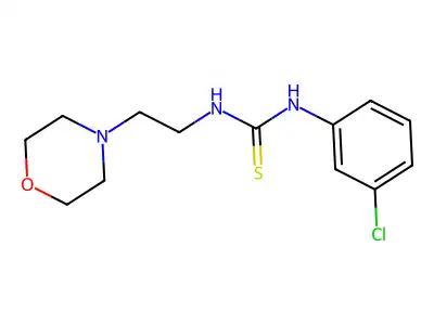N-(3-chlorophenyl)-N'-[2-(4-morpholinyl)ethyl]thiourea structure