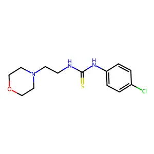 N-(4-chlorophenyl)-N'-[2-(4-morpholinyl)ethyl]thiourea structure