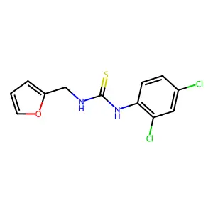 N-(2,4-dichlorophenyl)-N'-(2-furylmethyl)thiourea structure